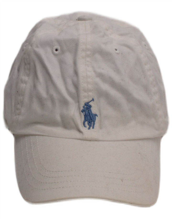 Chłopięca czapka z daszkiem Ralph Lauren, jeden rozmiar, biała, bawełniana