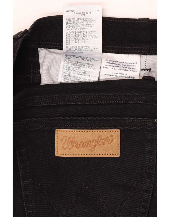 Szorty męskie Wrangler Texas Denim W30 Średni czarny bawełna