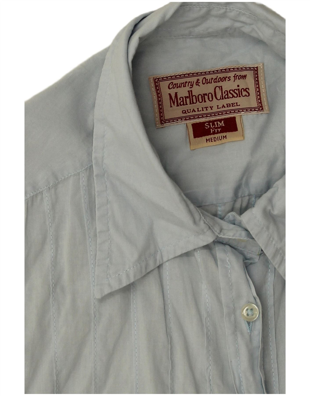 Damska koszula slim fit bez rękawów Marlboro Classics UK 14, średni niebieski