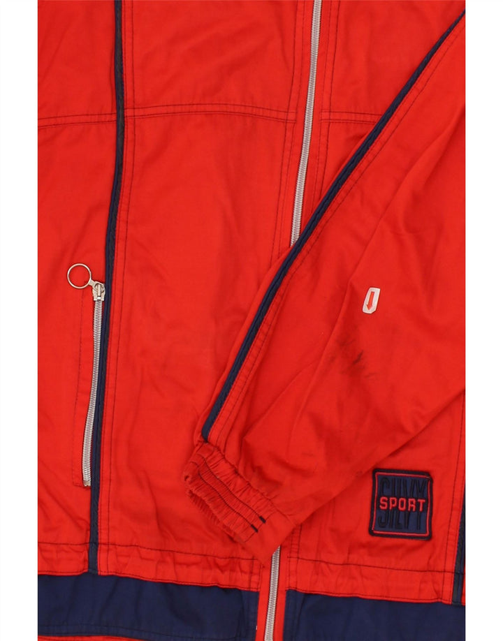 SILVY Womens Tracksuit Top Jacket IT 42 Medium Red Colourblock Cotton Vintage Silvy and Second-Hand Silvy from Messina Hembry 
