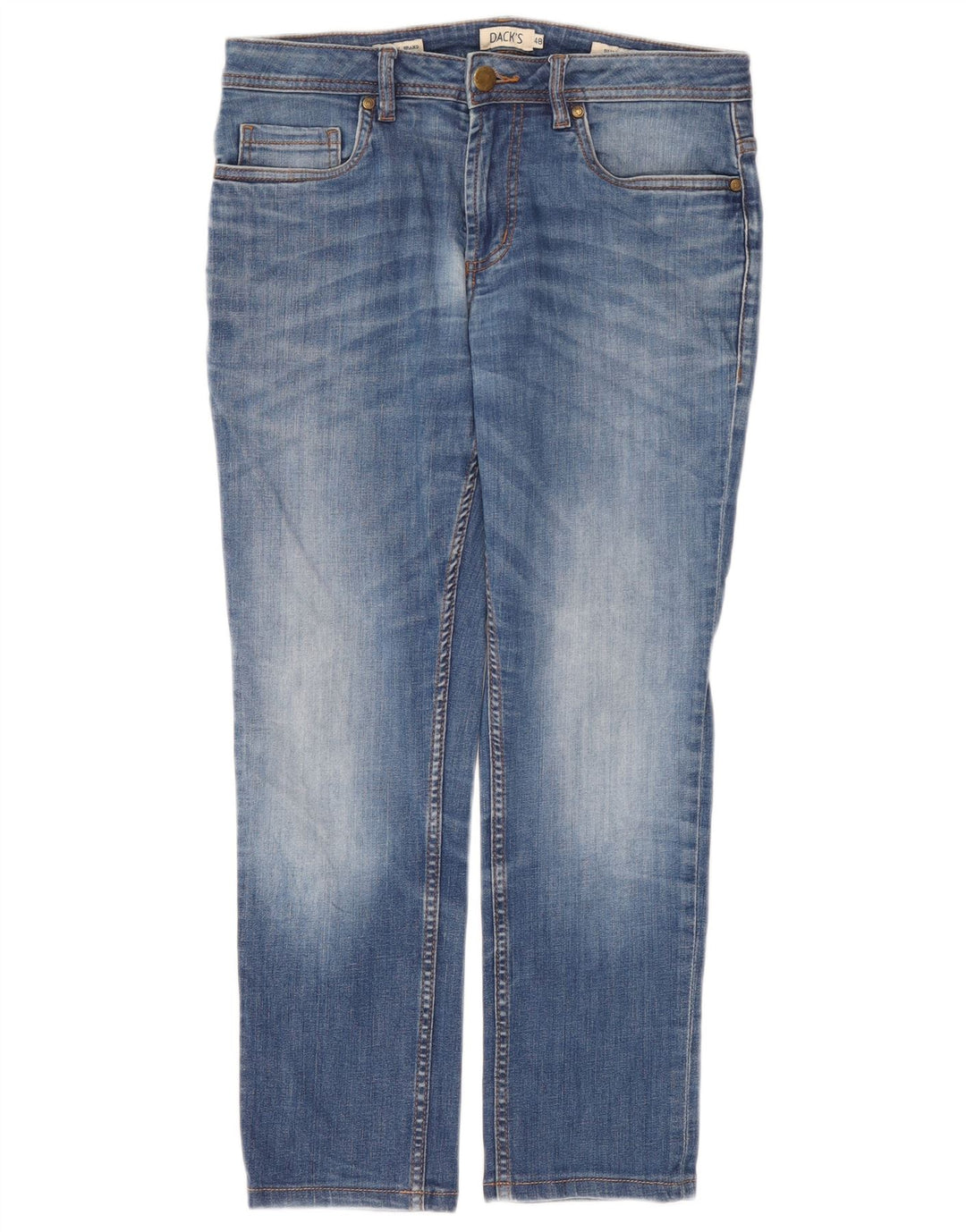 Damskie jeansy Crop Slim IT 48 XL W32 L26 Dack's, niebieska bawełna