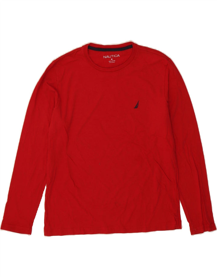 NAUTICA Mens Top Long Sleeve Medium Red Cotton Vintage Nautica and Second-Hand Nautica from Messina Hembry 