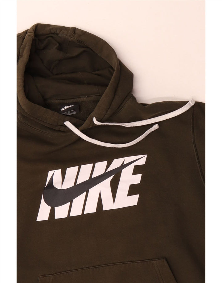 Męska bluza z kapturem Nike z grafiką, średnia, bawełniana khaki