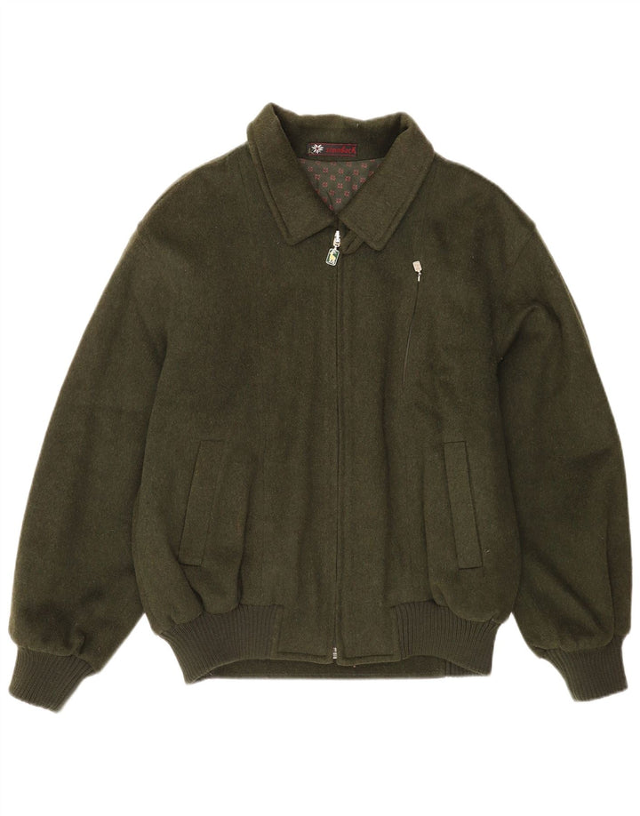 Męska kurtka wiatrówka Bomber Steinbock EU 52 XL, zielona wełna