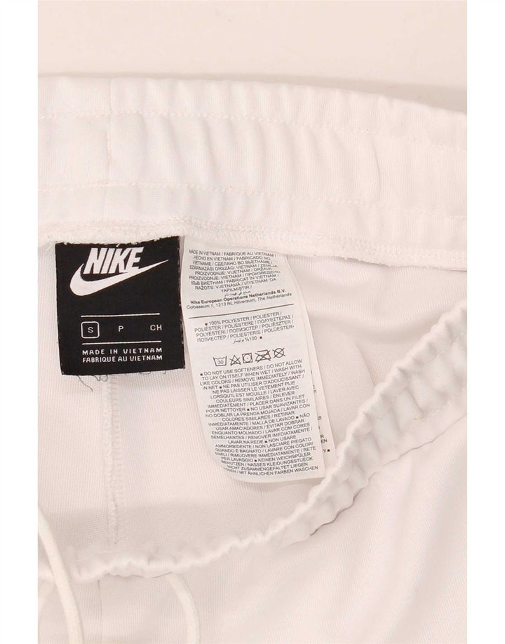 Damskie spodenki sportowe Nike Graphic UK 10, małe, białe, poliestrowe z blokami kolorów
