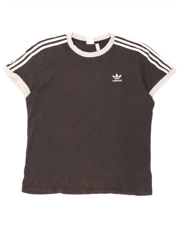 Damska koszulka Adidas Top UK 12, średnia czarna bawełna