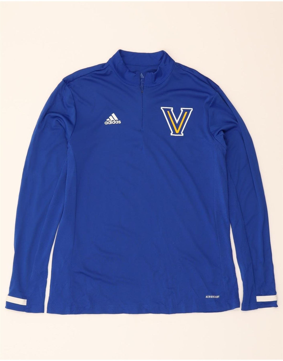 ADIDAS Womens Aeroready Pullover Tracksuit Top UK 12/14 Medium Blue Vintage Adidas and Second-Hand Adidas from Messina Hembry 