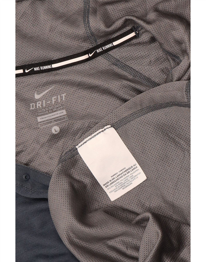 Damski dres z kapturem i kapturem NIKE Dri Fit, rozmiar UK 14, duży, granatowy