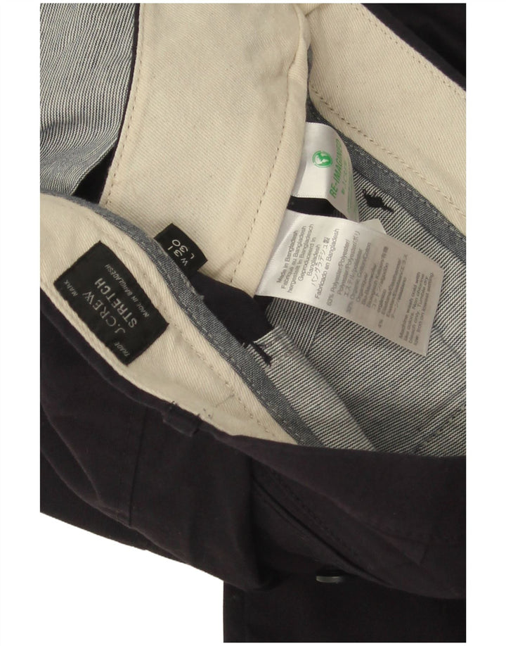 Męskie spodnie chino J. Crew ze stretchem i prostym wzorem W31 L30 Granatowy poliester