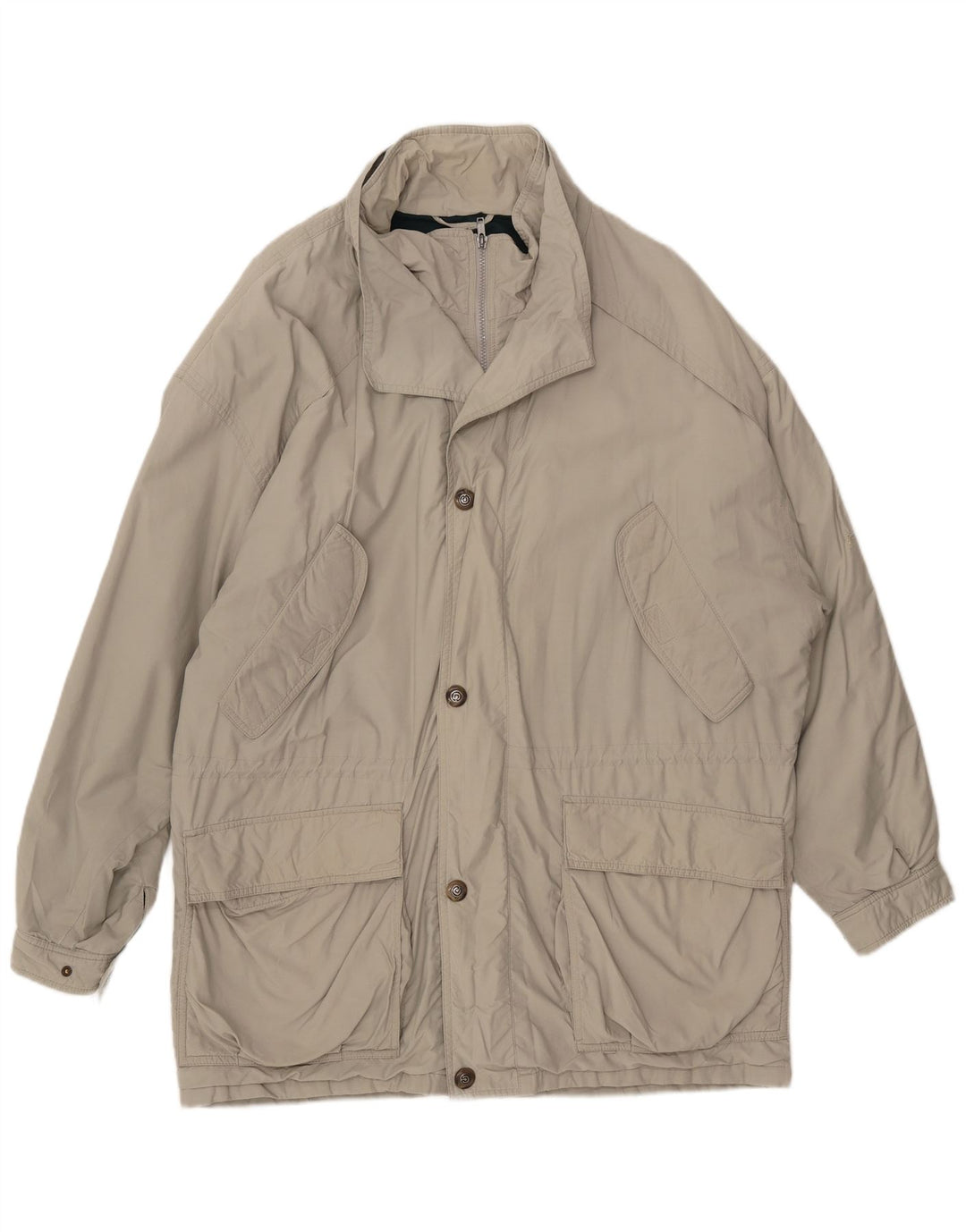 Męski płaszcz wiatrówkowy BUGATTI Gore-Tex IT 50, duży, szary, bawełniany