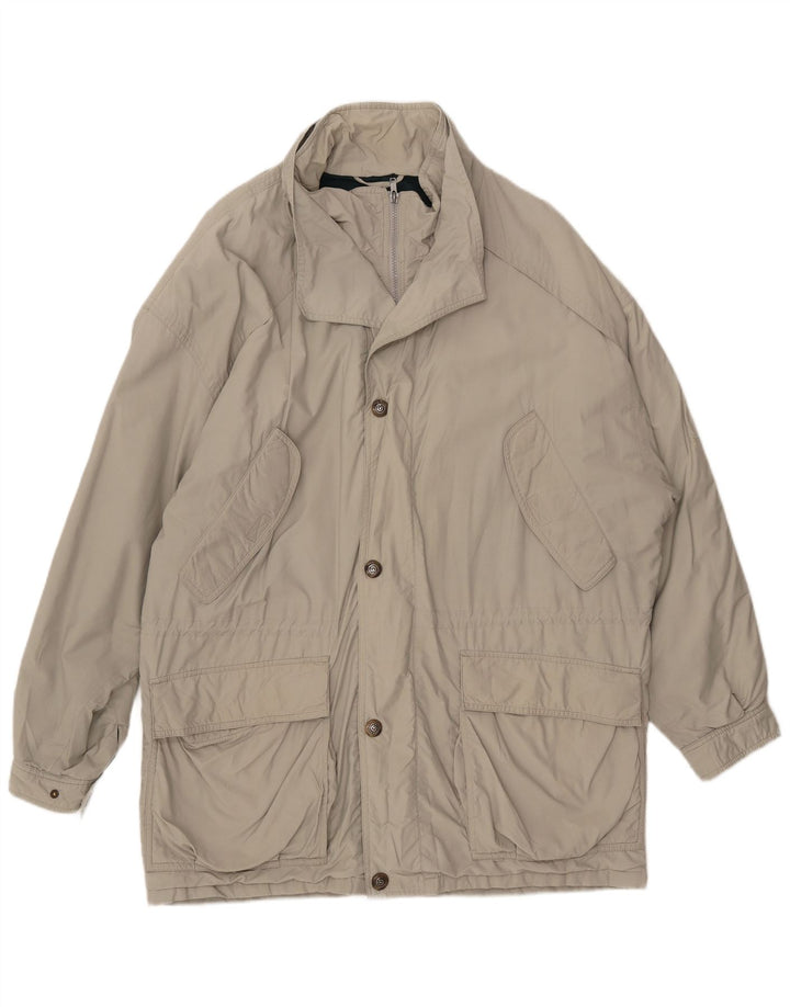 Męski płaszcz wiatrówkowy BUGATTI Gore-Tex IT 50, duży, szary, bawełniany