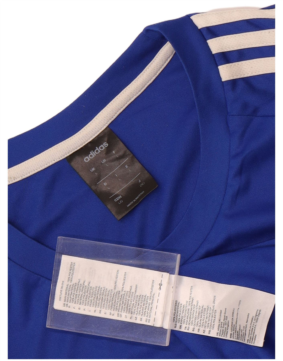 Adidas Męska koszulka Climalite Top, duża niebieska, poliester