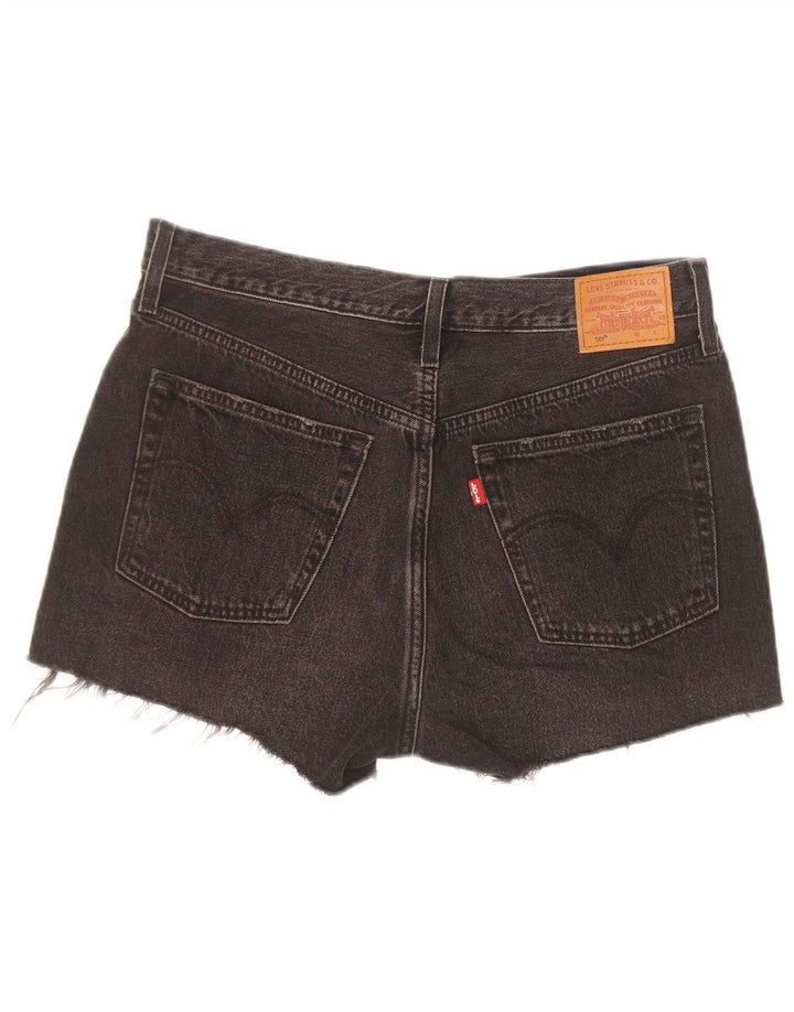Damskie spodenki jeansowe Levi's 501 w trudnej sytuacji W30, średnia czarna bawełna