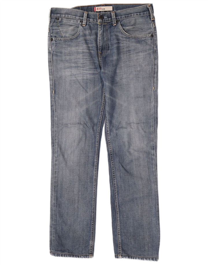 Męskie jeansy Levi's 511 Slim W33 L30 Niebieska bawełna