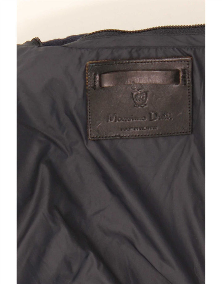 Męska marynarka zapinana na 4 guziki Massimo Dutti UK 42 XL Granatowa wełna