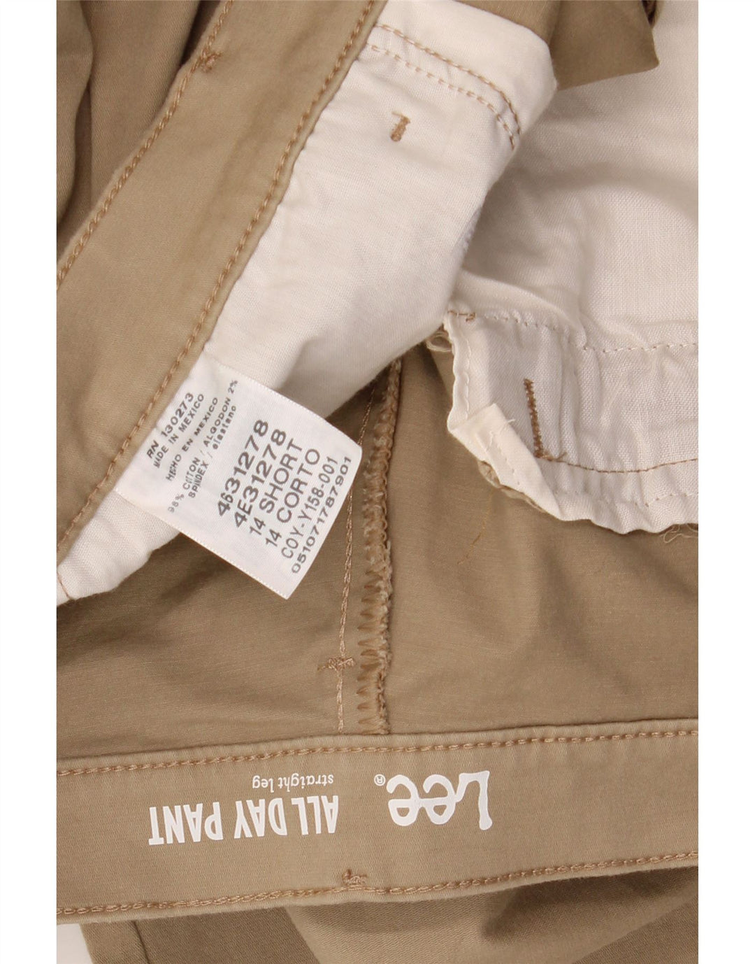 Damskie proste spodnie LEE US 14 XL W34 L28 Brązowa bawełna