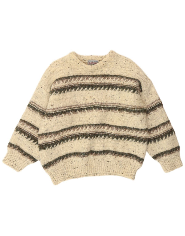 Damski sweter Sergio Tacchini z dekoltem w łódkę, UK 8, mały, w kolorze złamanej bieli