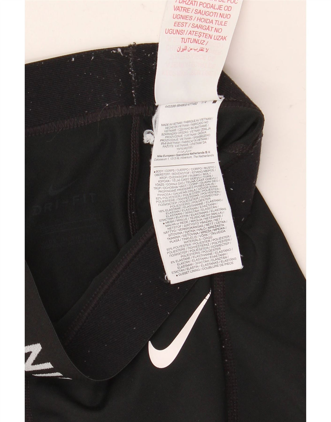 Dziewczęce legginsy Nike Dri Fit z grafiką, 9-10 lat, czarny poliester