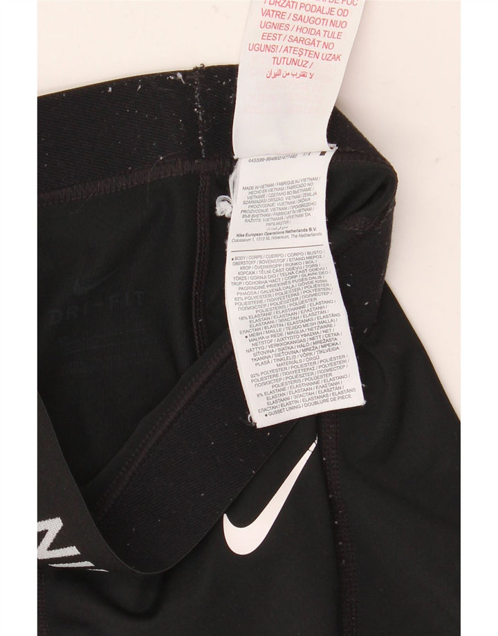 Dziewczęce legginsy Nike Dri Fit z grafiką, 9-10 lat, czarny poliester