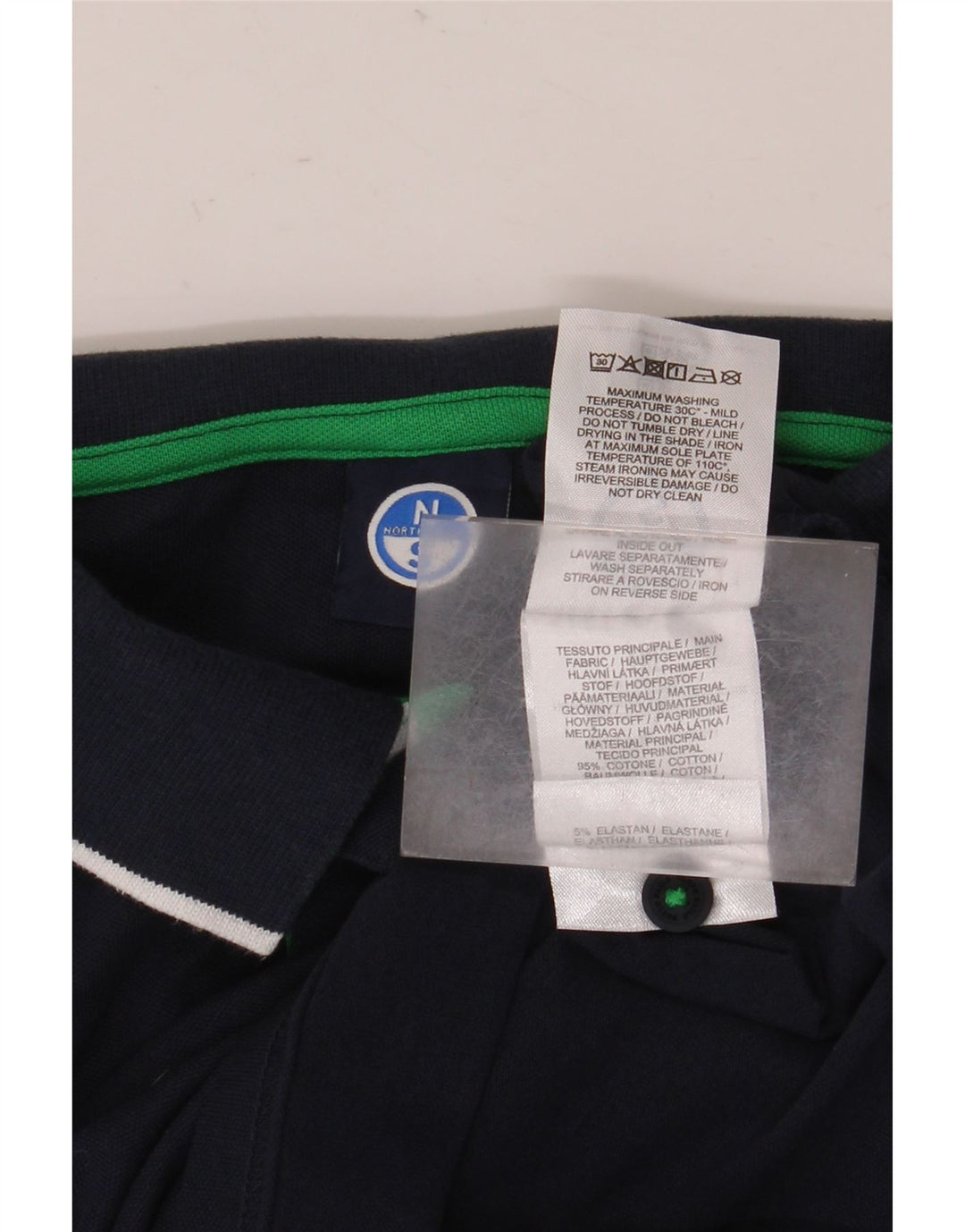 Męska koszulka polo North Sails z grafiką, duża, granatowa, bawełniana