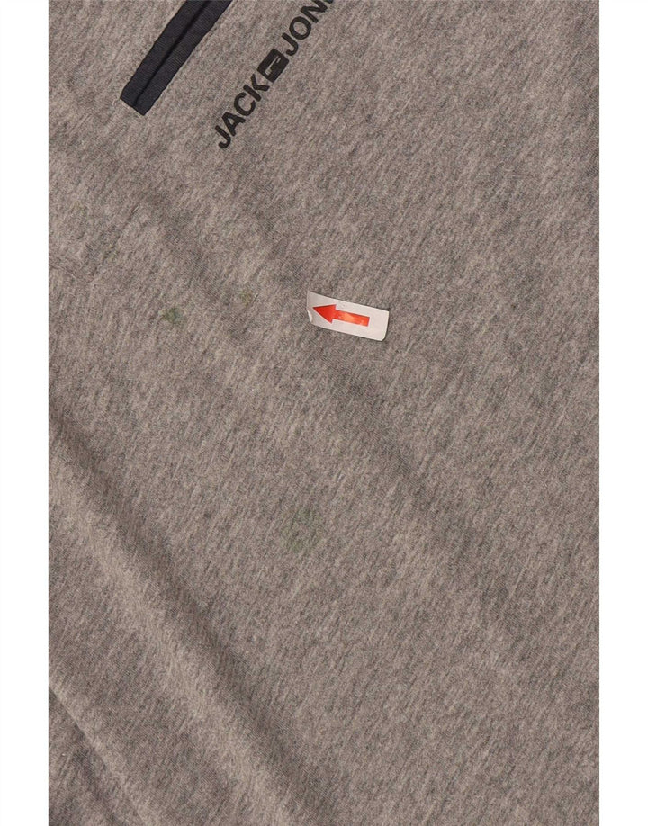 Męska koszulka polo Jack & Jones, bawełniana, w kolorze średniej szarości