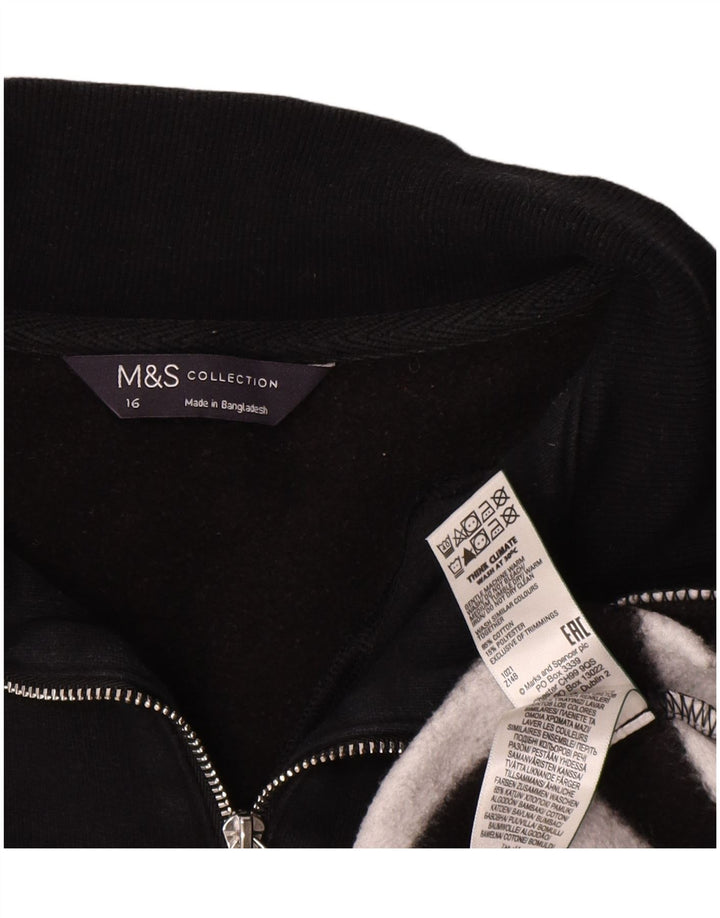 Marks & Spencer Damski sweter oversize UK 16, duży, czarny