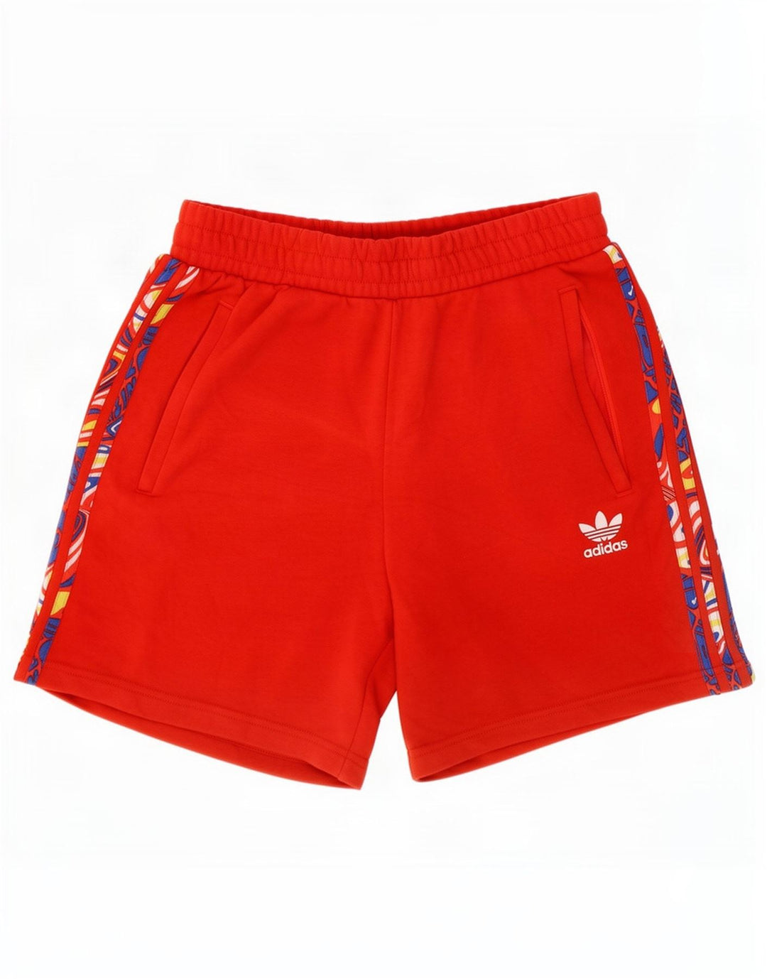 Męskie spodenki sportowe Adidas Graphic, średnio czerwone, bawełniane
