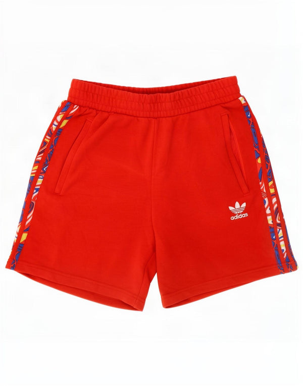 Męskie spodenki sportowe Adidas Graphic, średnio czerwone, bawełniane