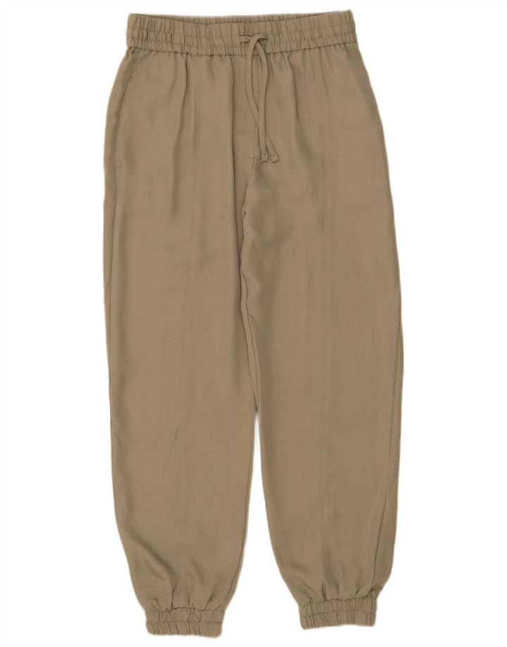 Damskie spodnie joggery Zara, średnie, W28 L26, khaki, poliester