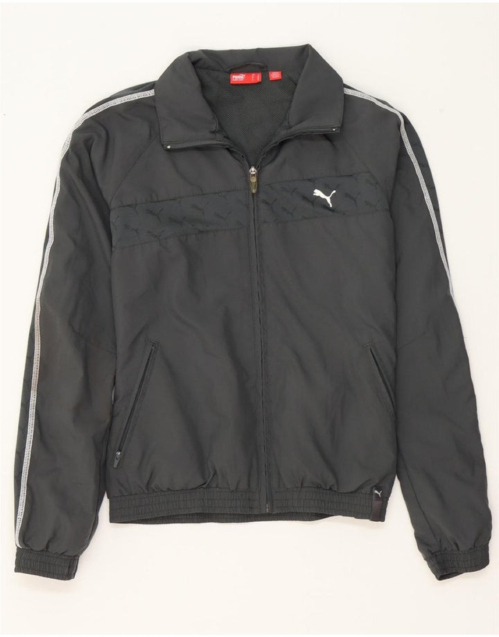 NIKE Womens Graphic Tracksuit Top Jacket UK 10 Small Grey Polyester Vintage Nike and Second-Hand Nike from Messina Hembry 