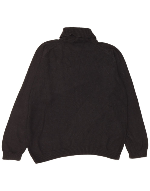 Marks & Spencer Damski sweter z golfem UK 20 2XL Czarny, bawełniany