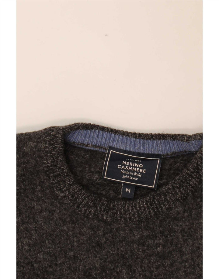 Damski sweter z okrągłym dekoltem John Lewis UK 14 Średni szary owcza wełna