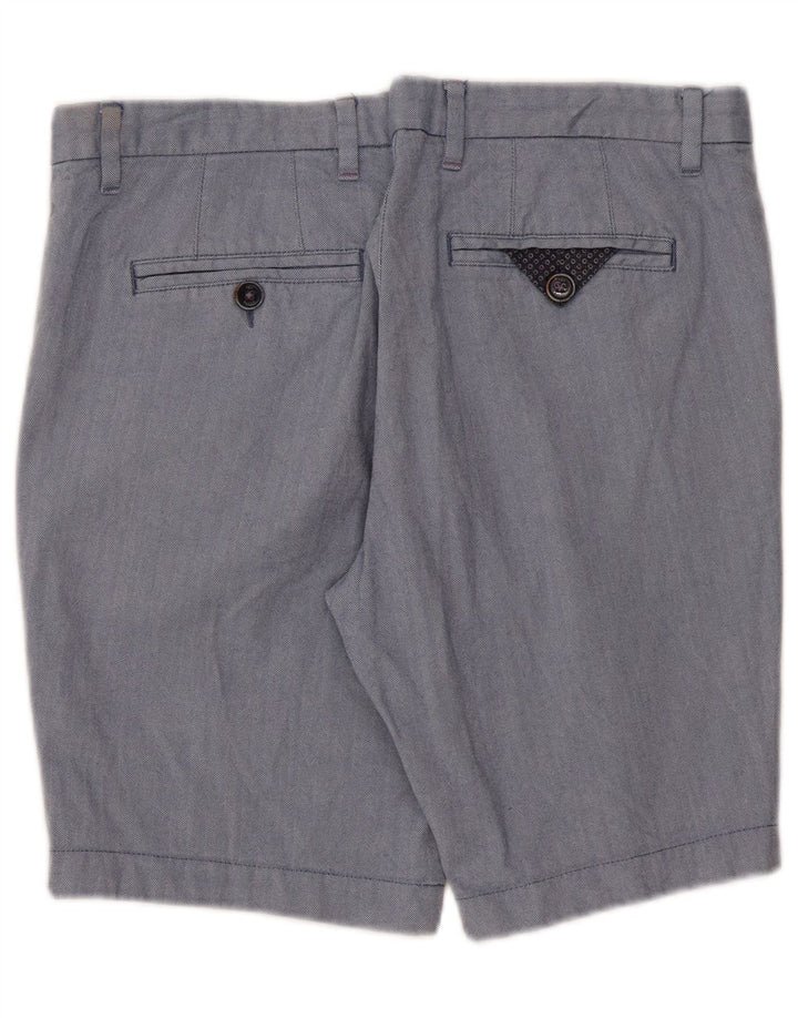 Męskie spodenki chino Ted Baker W34, duże, niebieskie, bawełniane w jodełkę