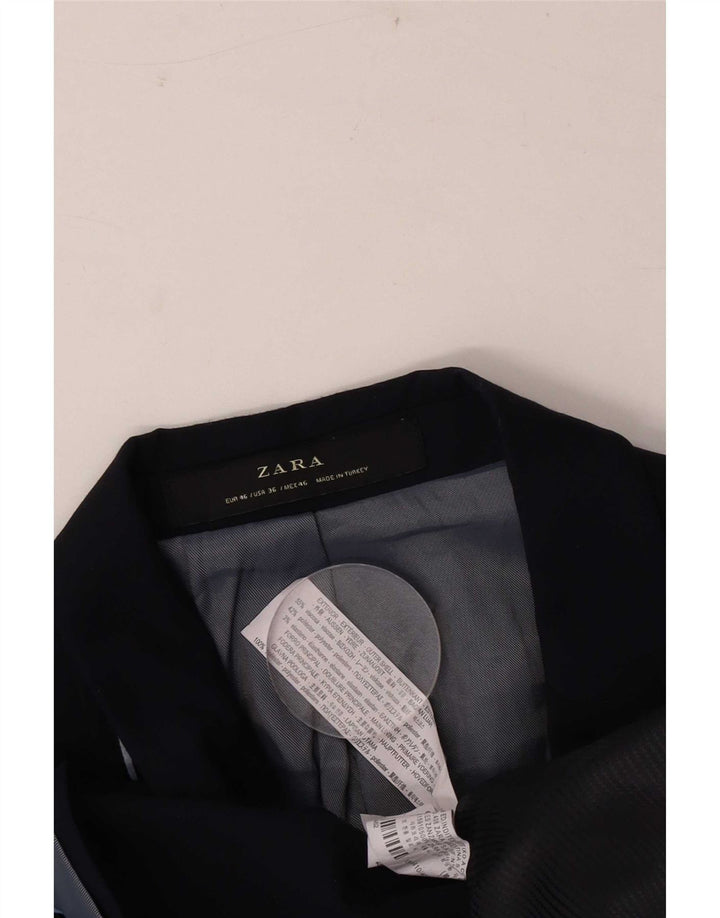 Zara Męska marynarka zapinana na 2 guziki EU 46 Small Granatowa wiskoza