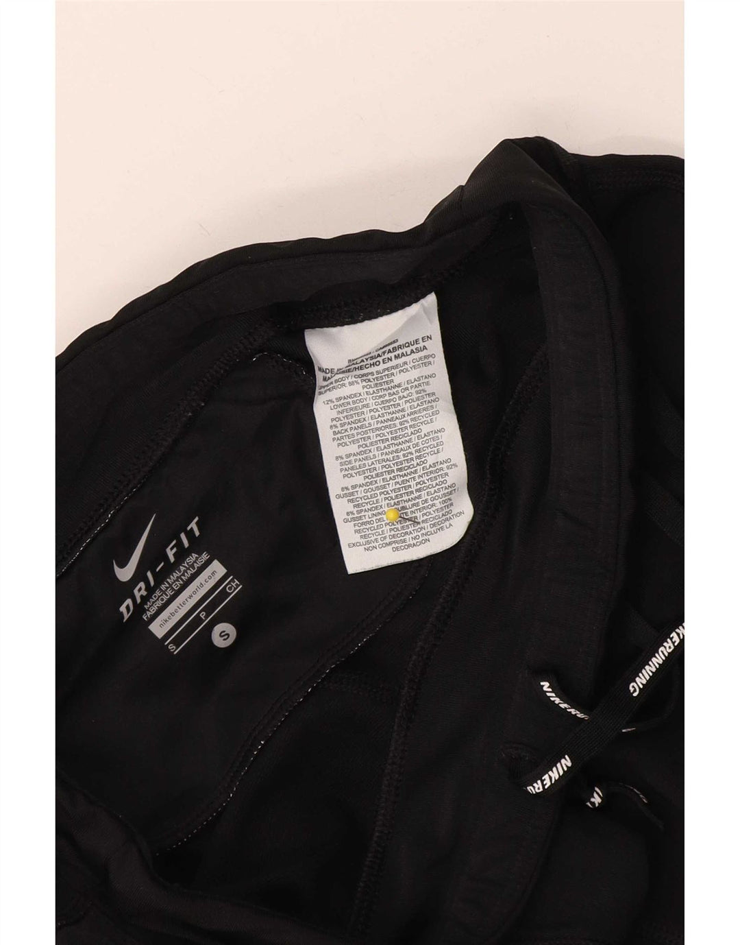 Damskie legginsy Nike Dri Fit UK 10, małe, czarne, poliestrowe