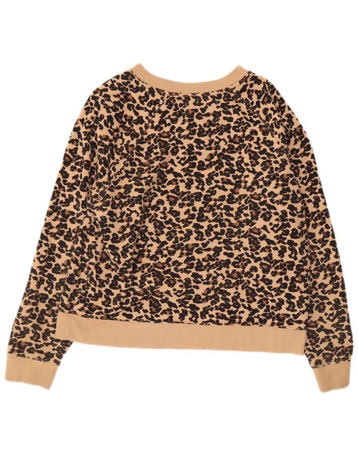 Damska bluza Calvin Klein Jeans UK 14, średni beżowy nadruk zwierzęcy