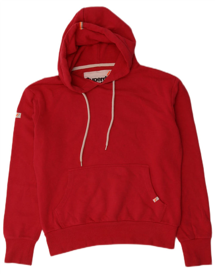 Damski sweter oversize z kapturem Superdry UK 10, mały, różowy, bawełniany