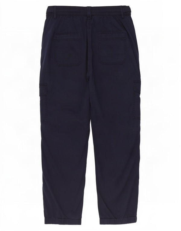 Marks & Spencer Damskie spodnie cargo z wysokim stanem UK 16 Large W36 L28 Granatowe B