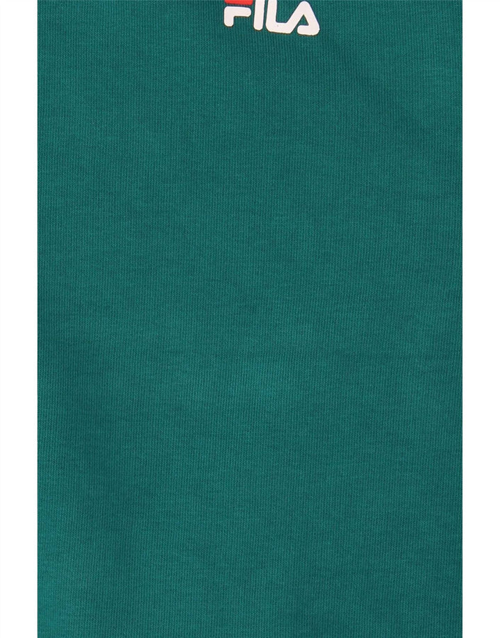 Męska bluza z grafiką Fila, bawełniana, w kolorze średniej zieleni