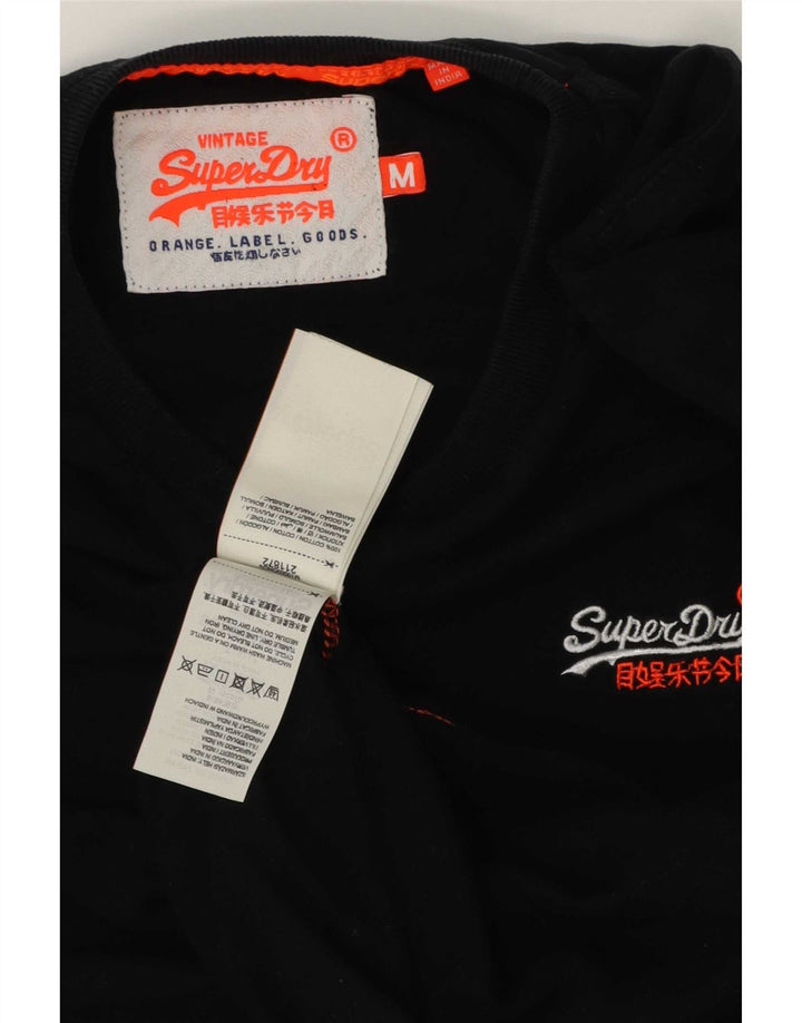 T-shirt męski Superdry, bawełniany, średni czarny