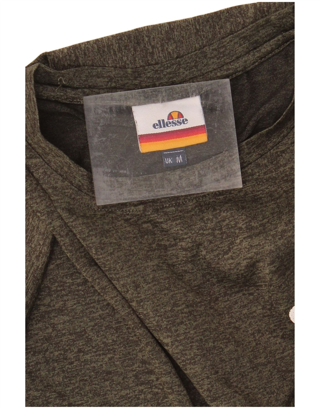 ELLESSE Mens Loose Fit Graphic T-Shirt Top Medium Khaki Flecked