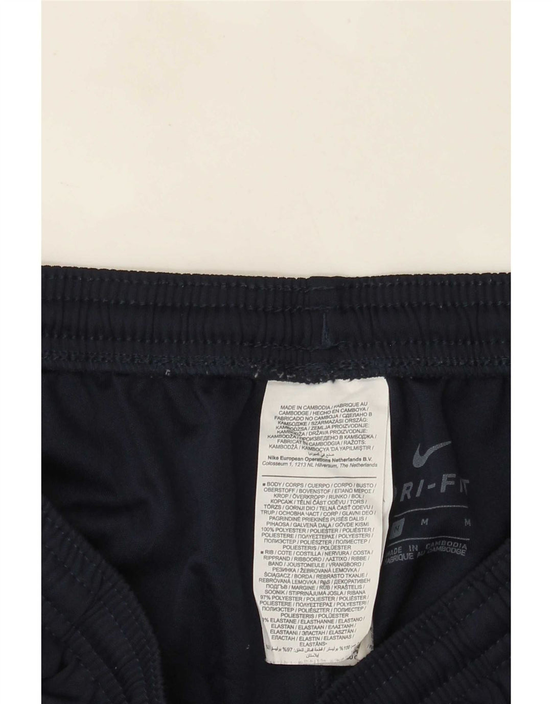 Męskie spodnie dresowe Nike Dri Fit, średni granatowy poliester