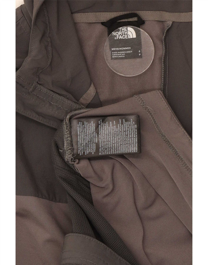 Męska kurtka dresowa z kapturem The North Face, mała, szara, z blokami kolorów