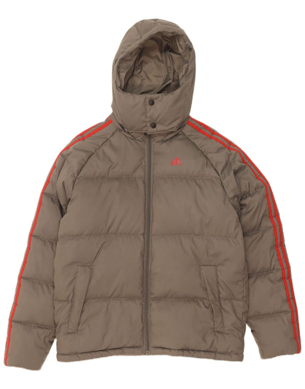 Męska wyściełana kurtka z kapturem Adidas UK 36 Small Grey