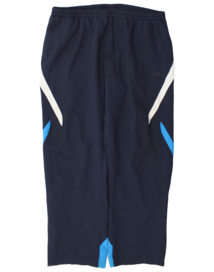 Męskie spodnie dresowe Adidas 2XL Granatowy poliester z blokami kolorów