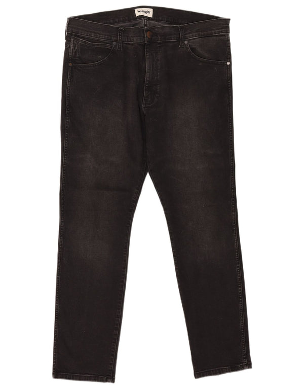 WRANGLER Męskie jeansy Larston Slim W38 L32 Czarne bawełniane