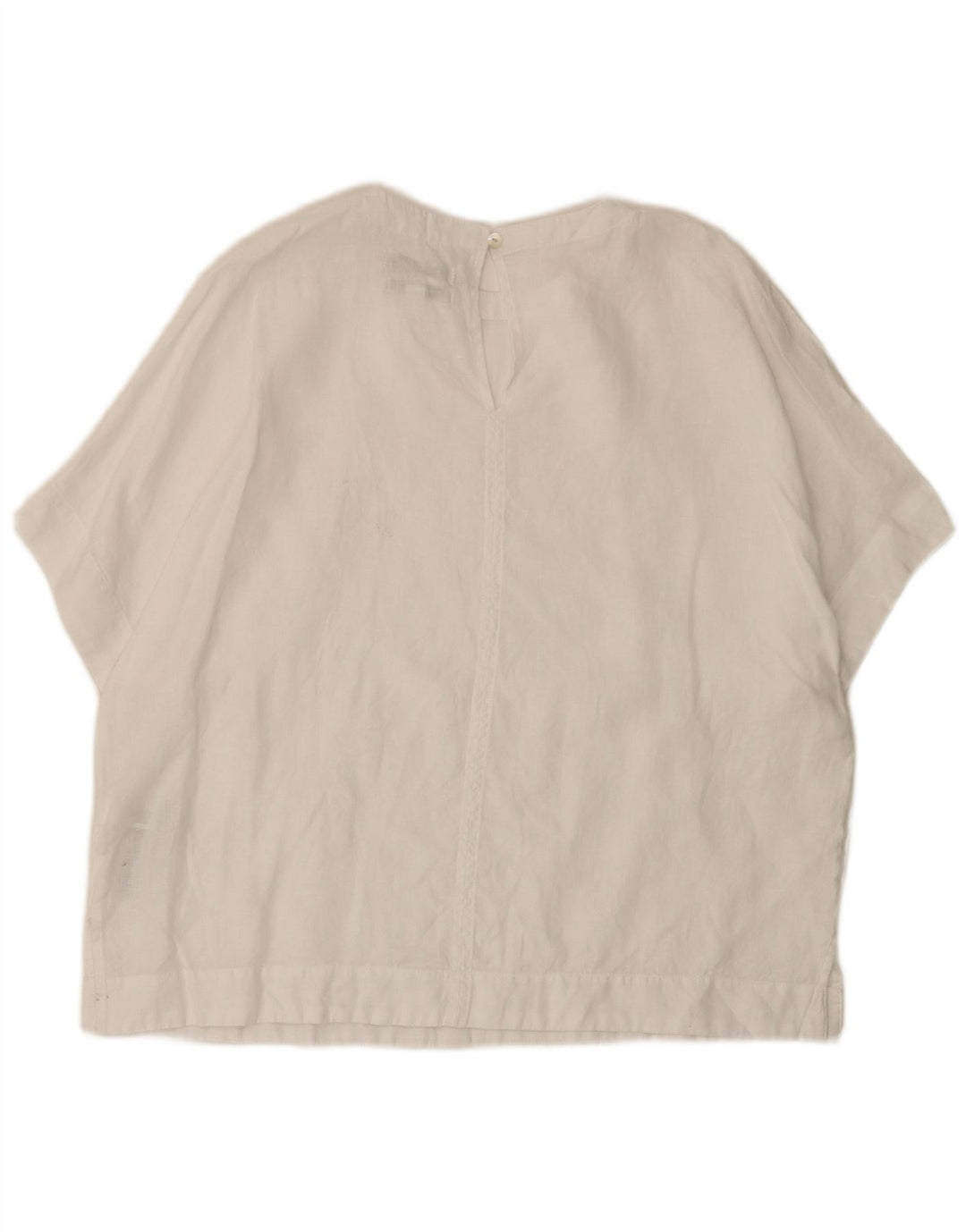 Marks & Spencer Damska bluzka oversize UK 14, duża, biała, lniana