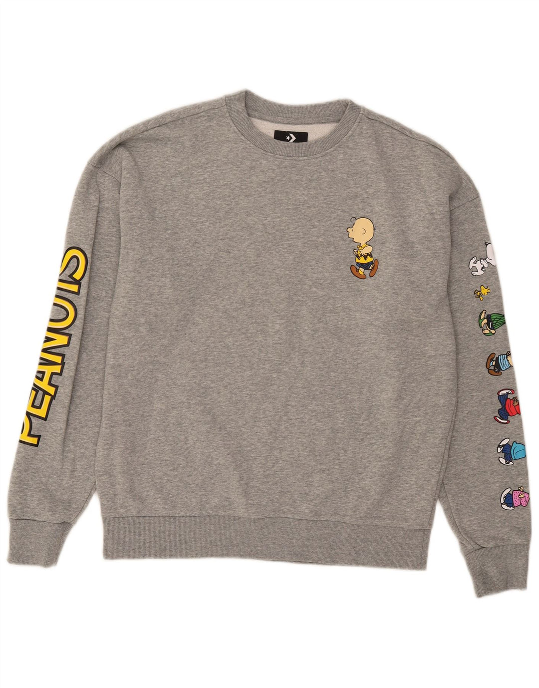 Męska bluza Converse Peanuts Graphic, średnioszara, bawełniana