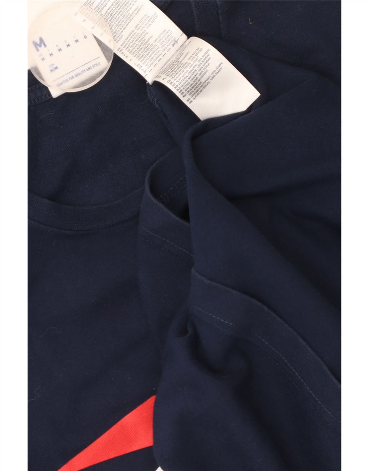 Męska koszulka z grafiką Reebok Top, średnia, granatowa, bawełniana