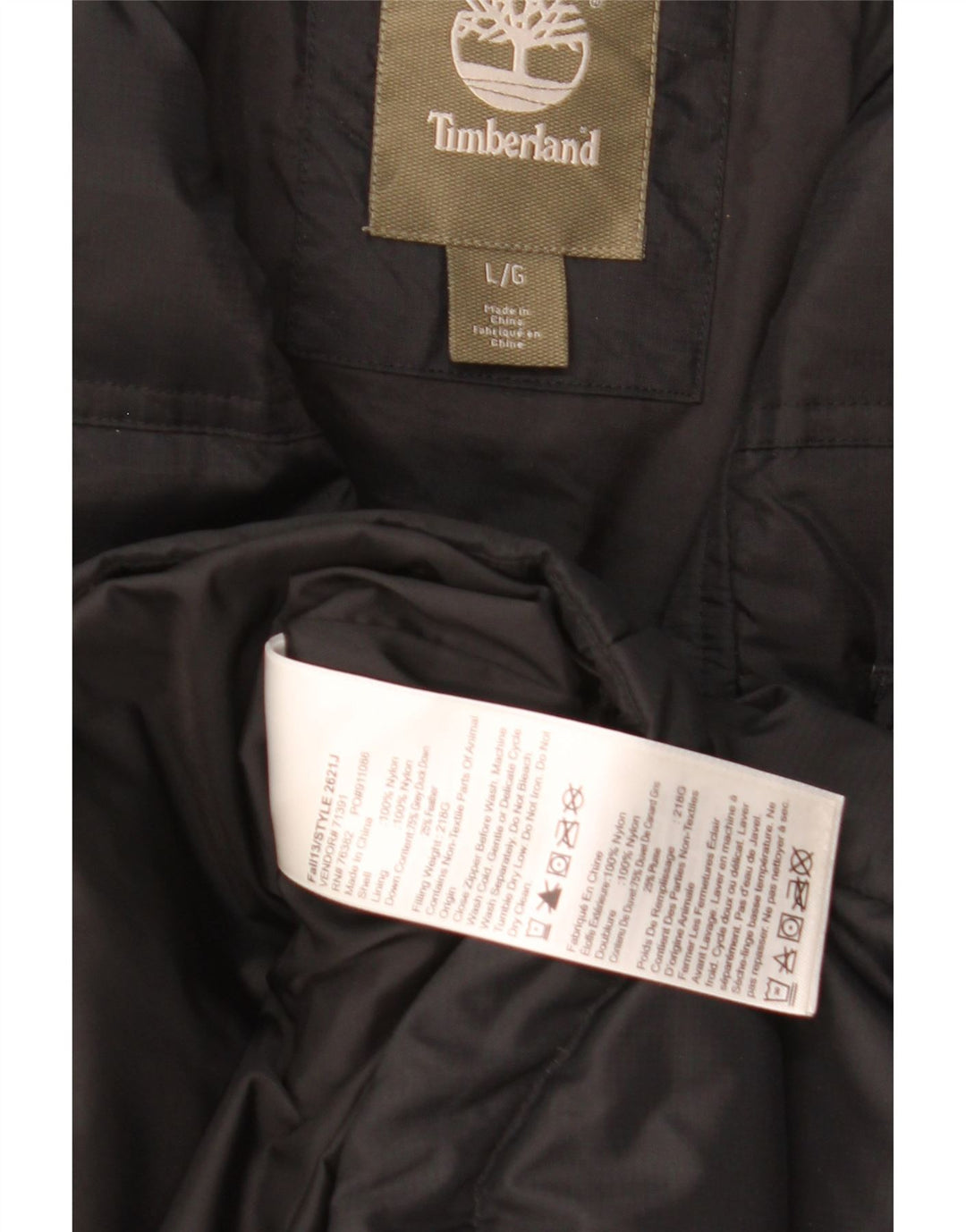 Męska ocieplana kurtka Timberland UK 40, duża, czarna nylonowa